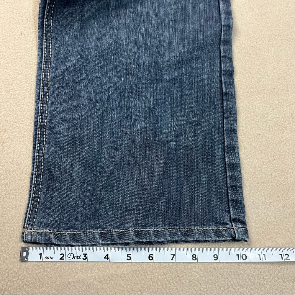 Avirex Jeans Men 36x32 Dark Wash Embroidered Y2K Style Baggy Vtg 2000s 36x30 Act - Picture 4 of 10